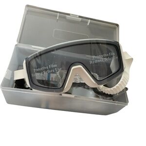 Tamik Swim Goggles Wide View Anti Fog UV UVB Swimming Goggles White Youth No Fog